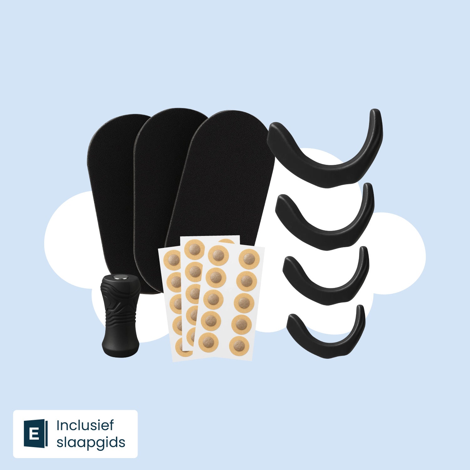 slaapmasker, neusclips en neusstickers
